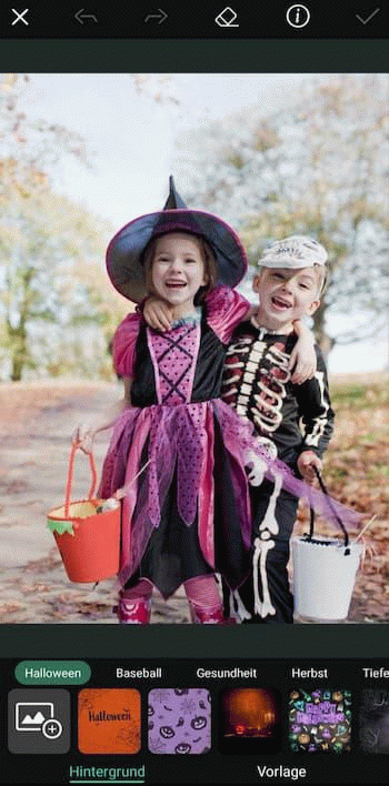 PhotoDirector - Lustige Halloween-Hintergrundbilder